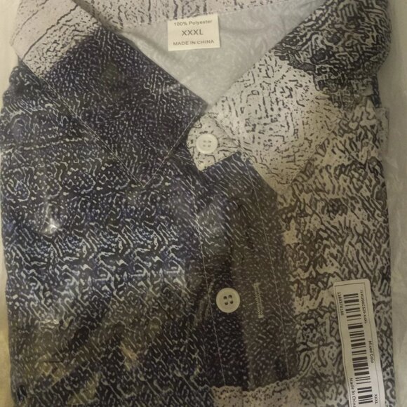 Men's Stylish Short-Sleeve Shirt Contrasting Color Patterned Print Street Style - Picture 11 of 11